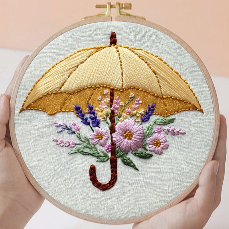 Rubbyoo Embroidery Kit - Floral Umbrella | Diy Craft Kits  For Beginners - image 3