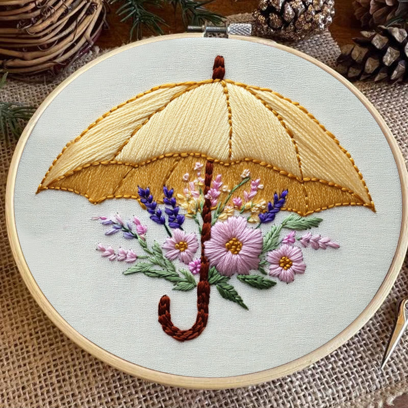 Rubbyoo Embroidery Kit - Floral Umbrella | Diy Craft Kits  For Beginners - image 7