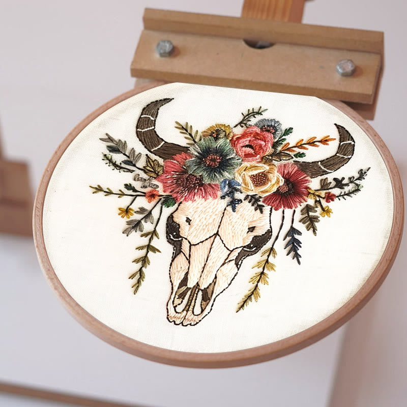 Rubbyoo Embroidery Kit - Floral Skull | Hand Stitch  Wall Decor - image 5