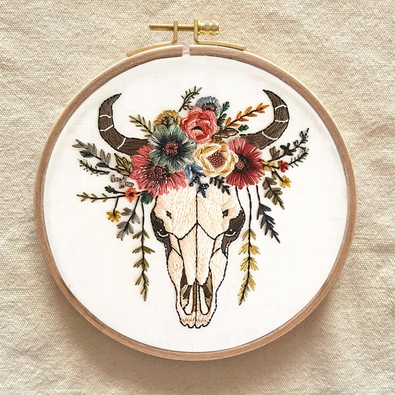 Rubbyoo Embroidery Kit - Floral Skull | Hand Stitch  Wall Decor - image 8