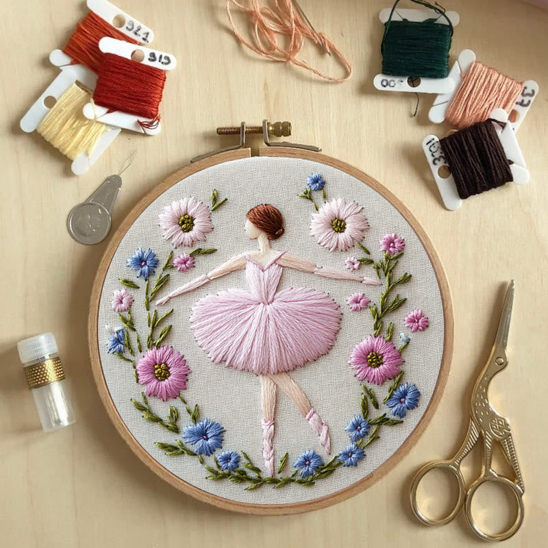 Rubbyoo Embroidery Kit - Ballet Blooms | Diy Kit For Women  Starter kit - image 2