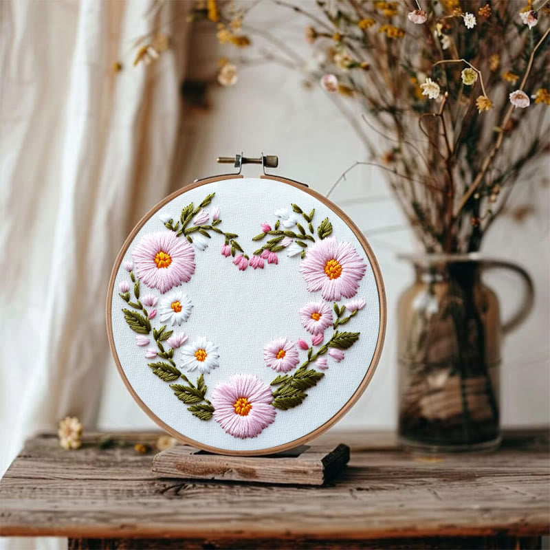 Rubbyoo Embroidery Kit - Floral Embrace | Easy Embroidery Kit for Beginners - image 1