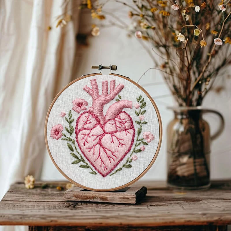 Rubbyoo Embroidery Kit - Heartfelt Bloom | Cozy Crafts Diy Kit For Women - image 1