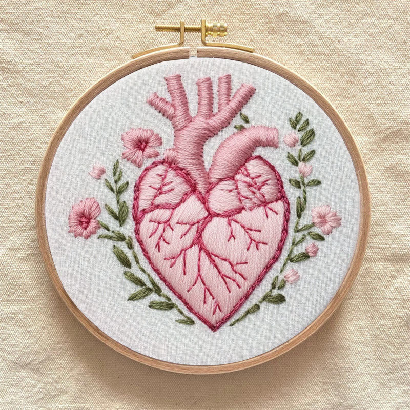 Rubbyoo Embroidery Kit - Heartfelt Bloom | Cozy Crafts Diy Kit For Women - image 8