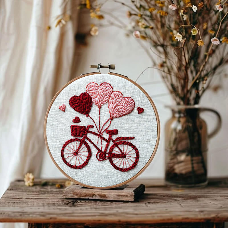 Rubbyoo Embroidery Kit - Love On Wheels | Diy Craft Kits Starter Kit - image 1