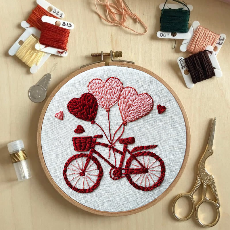 Rubbyoo Embroidery Kit - Love On Wheels | Diy Craft Kits Starter Kit - image 2