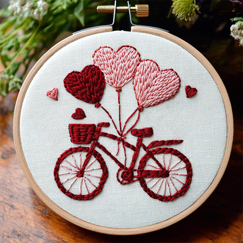 Rubbyoo Embroidery Kit - Love On Wheels | Diy Craft Kits Starter Kit - image 3