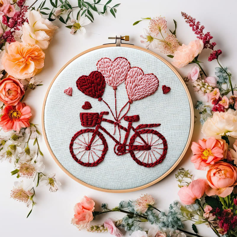 Rubbyoo Embroidery Kit - Love On Wheels | Diy Craft Kits Starter Kit - image 6