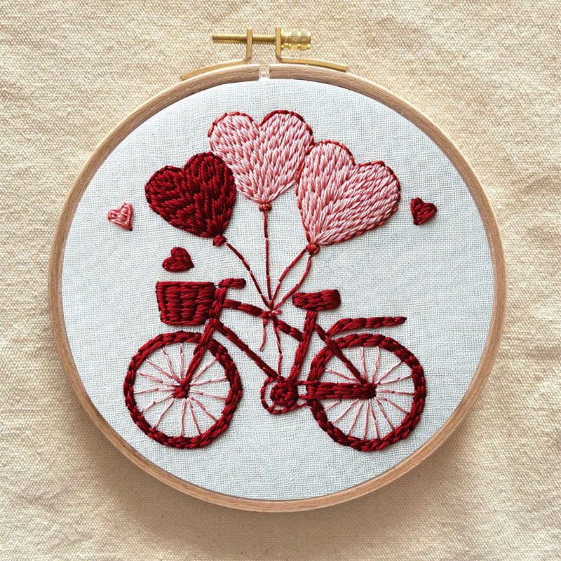 Rubbyoo Embroidery Kit - Love On Wheels | Diy Craft Kits Starter Kit - image 8