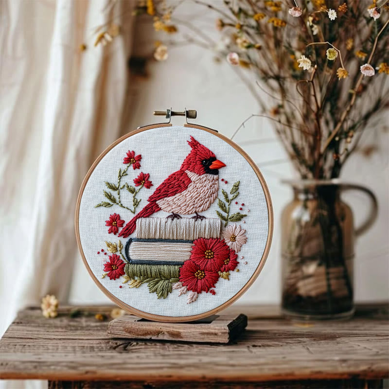 Rubbyoo Embroidery Kit - Birdsong in Bloom | Cozy Crafts Easy Embroidery Kit for Beginners - image 1