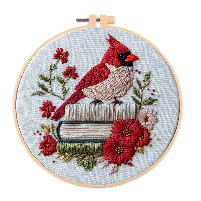 Rubbyoo Embroidery Kit - Birdsong in Bloom | Cozy Crafts Easy Embroidery Kit for Beginners - 20*20cm - image 0
