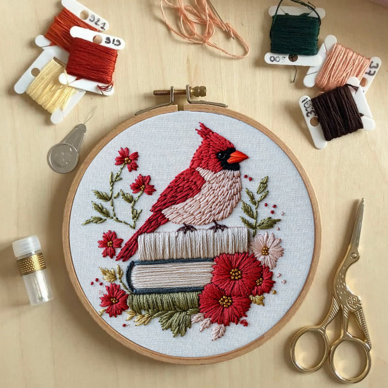 Rubbyoo Embroidery Kit - Birdsong in Bloom | Cozy Crafts Easy Embroidery Kit for Beginners - image 4
