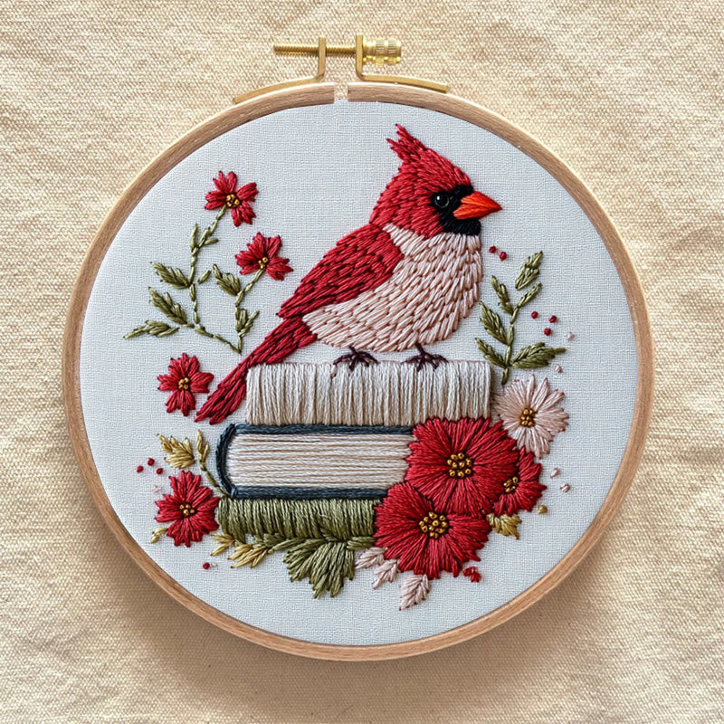 Rubbyoo Embroidery Kit - Birdsong in Bloom | Cozy Crafts Easy Embroidery Kit for Beginners - image 8
