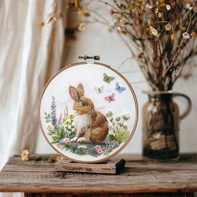 Rubbyoo Embroidery Kit - Bunny's Garden | Holiday Needlework Gift  Hand Stitch - image 1