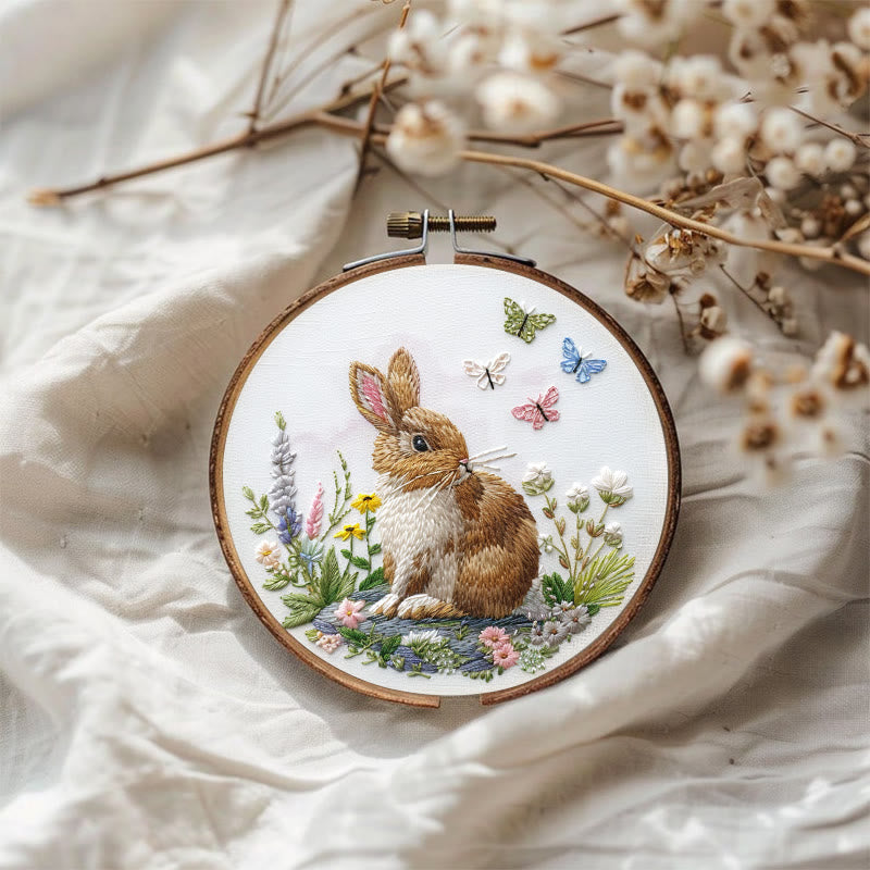 Rubbyoo Embroidery Kit - Bunny's Garden | Holiday Needlework Gift  Hand Stitch - image 2