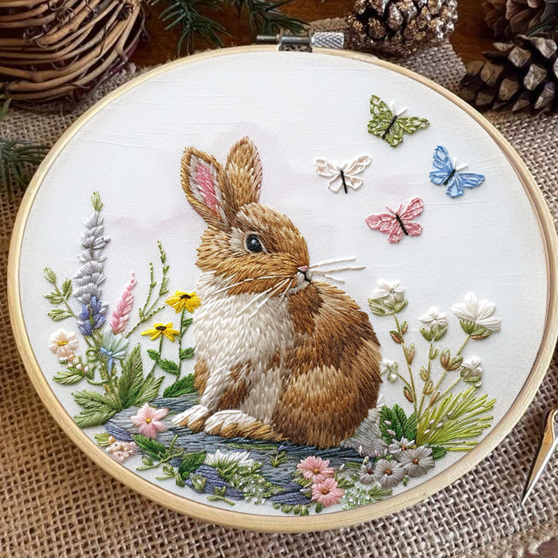 Rubbyoo Embroidery Kit - Bunny's Garden | Holiday Needlework Gift  Hand Stitch - image 7