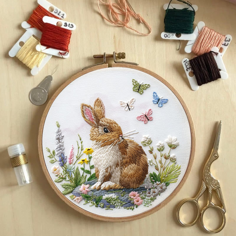Rubbyoo Embroidery Kit - Bunny's Garden | Holiday Needlework Gift  Hand Stitch - image 3