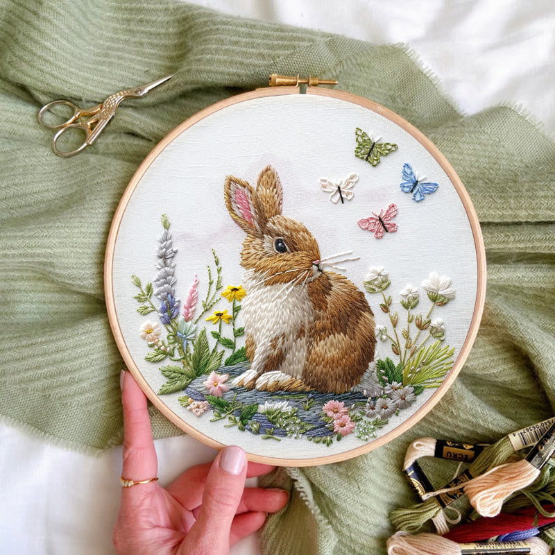 Rubbyoo Embroidery Kit - Bunny's Garden | Holiday Needlework Gift  Hand Stitch - image 4