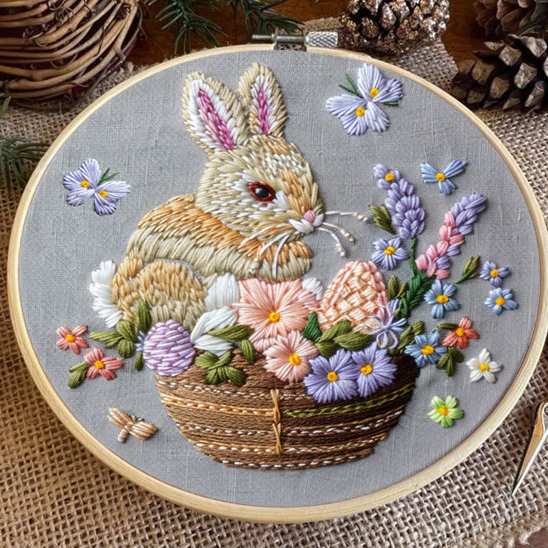 Rubbyoo Embroidery Kit - Easter Bunny's Basket  | Holiday Needlework Gift  Hand Stitch - image 7