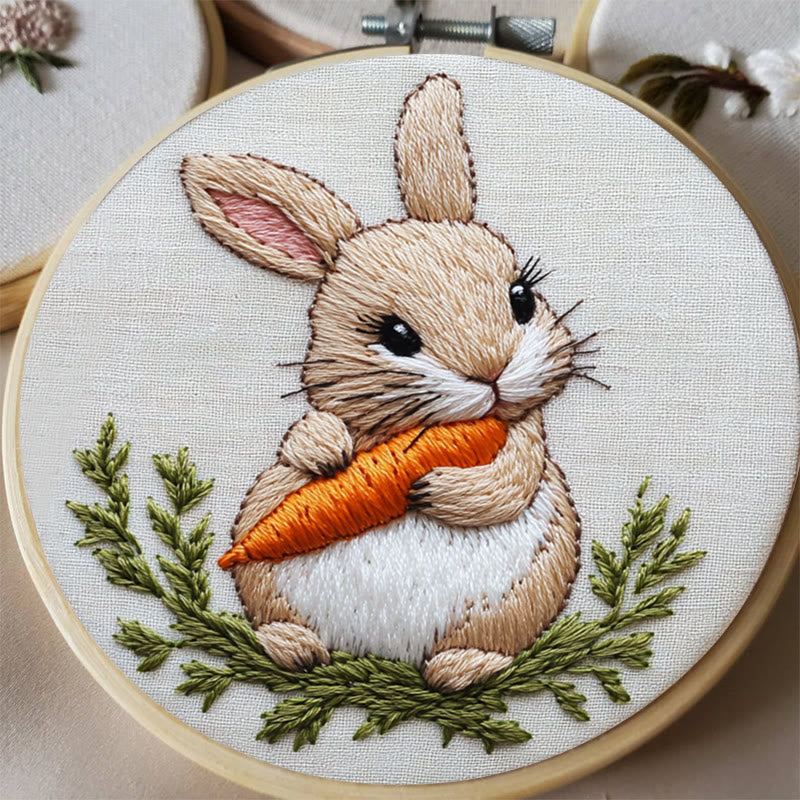 Rubbyoo Embroidery Kit - Carrot Snack | Holiday Needlework Gift  Hand Stitch - image 5