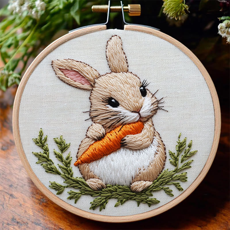 Rubbyoo Embroidery Kit - Carrot Snack | Holiday Needlework Gift  Hand Stitch - image 6