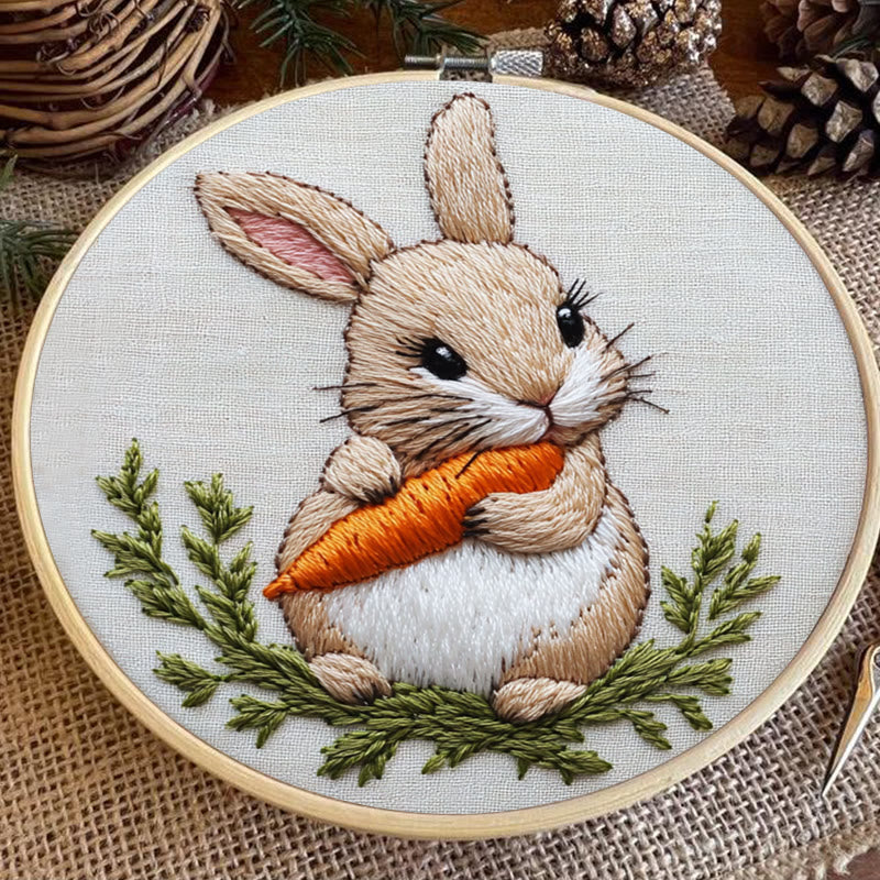 Rubbyoo Embroidery Kit - Carrot Snack | Holiday Needlework Gift  Hand Stitch - image 8