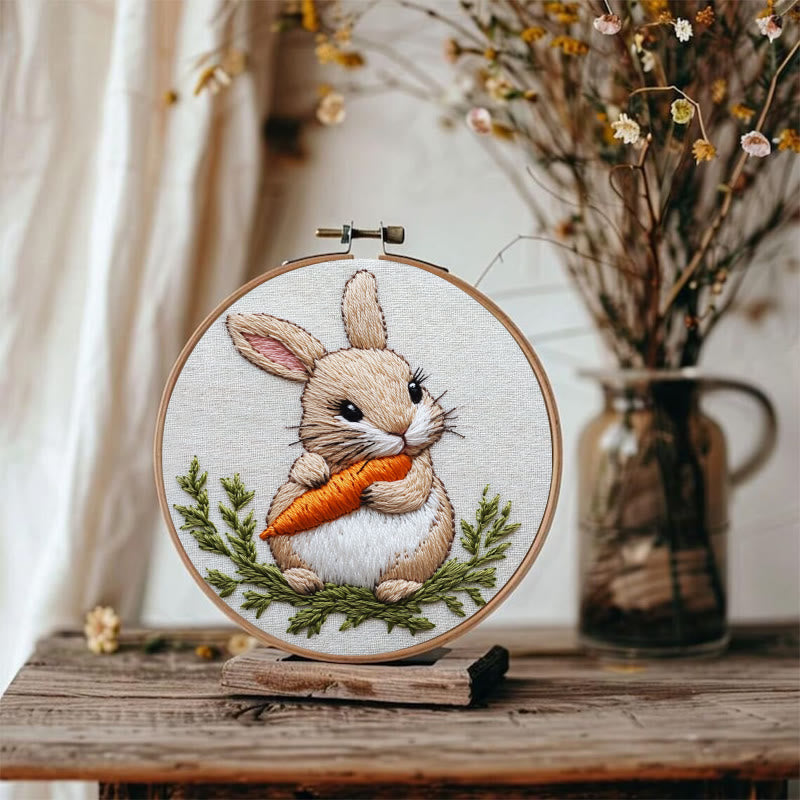 Rubbyoo Embroidery Kit - Carrot Snack | Holiday Needlework Gift  Hand Stitch - image 4