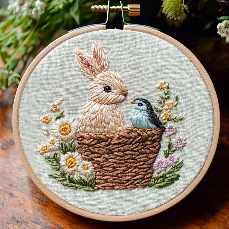 Rubbyoo Embroidery Kit -Bunny and Bird | Holiday Needlework Gift  DIY Craft Kits - image 5
