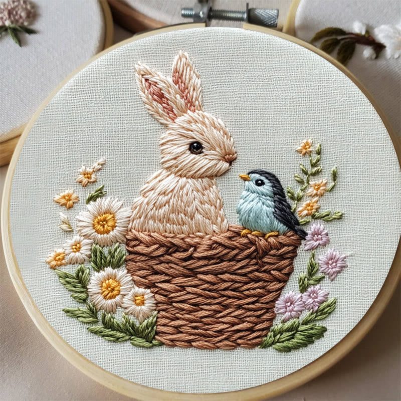 Rubbyoo Embroidery Kit -Bunny and Bird | Holiday Needlework Gift  DIY Craft Kits - image 4
