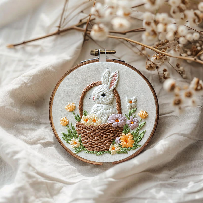 Rubbyoo Embroidery Kit -Bunny's Bloom | Holiday Needlework Gift  DIY Craft Kits - image 2