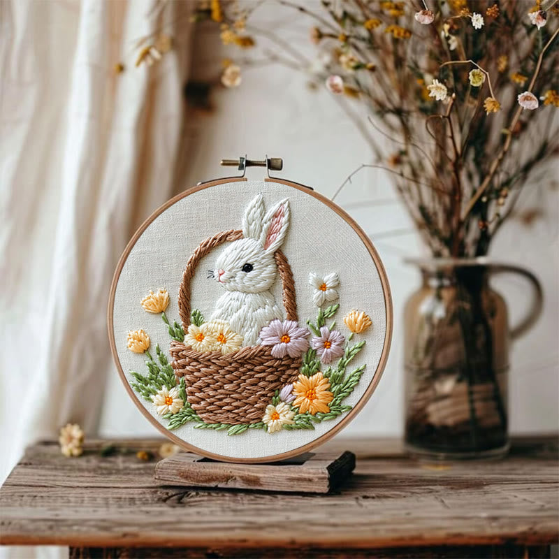 Rubbyoo Embroidery Kit -Bunny's Bloom | Holiday Needlework Gift  DIY Craft Kits - image 1