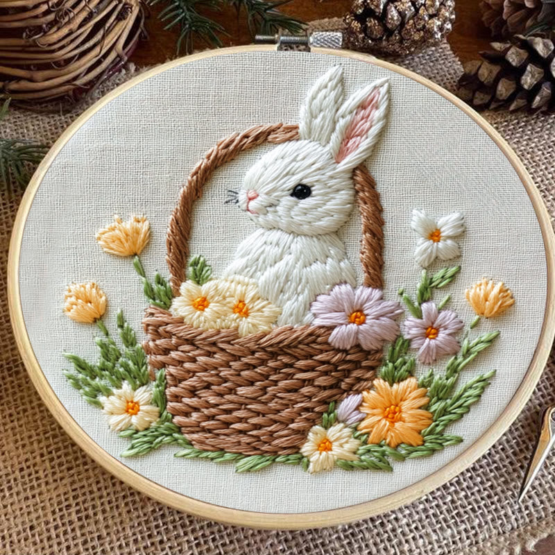 Rubbyoo Embroidery Kit -Bunny's Bloom | Holiday Needlework Gift  DIY Craft Kits - image 7