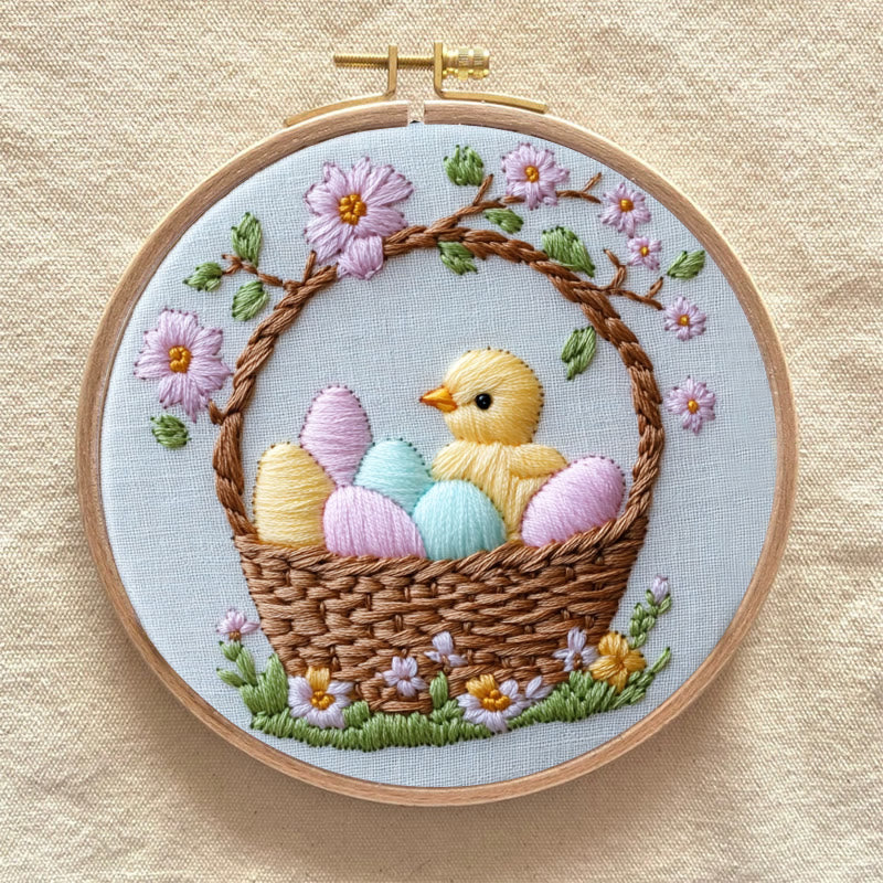 Rubbyoo Embroidery Kit -Easter Basket | Holiday Needlework Gift  DIY Craft Kits - image 8