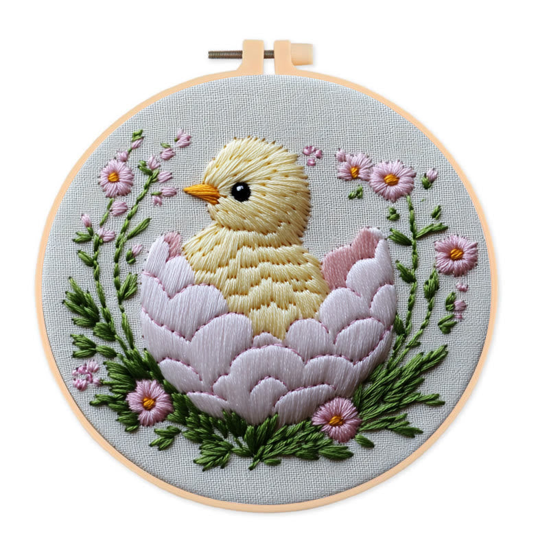 Rubbyoo Embroidery Kit -Spring Chick | Holiday Needlework Gift  DIY Craft Kits - 20*20cm - image 0