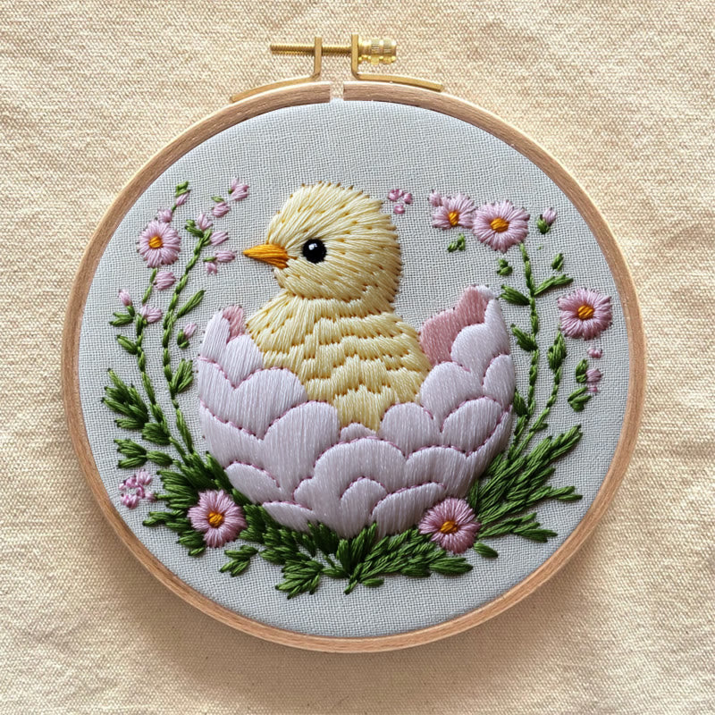 Rubbyoo Embroidery Kit -Spring Chick | Holiday Needlework Gift  DIY Craft Kits - image 8
