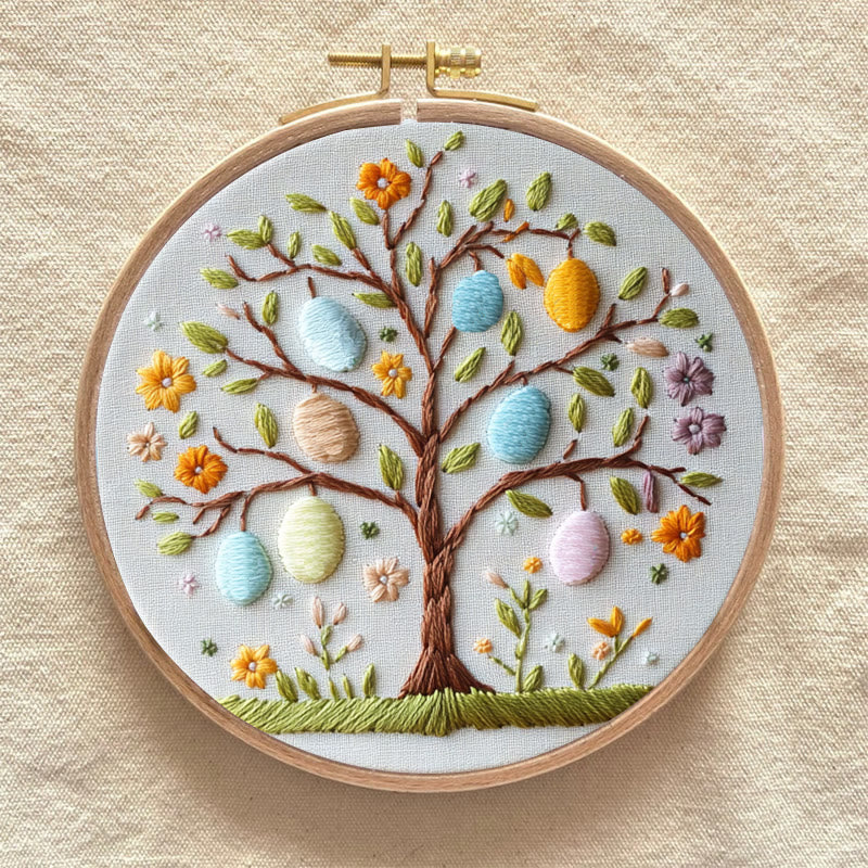 Rubbyoo Embroidery Kit -Easter Tree | Holiday Needlework Gift  For Craft Lover - image 8