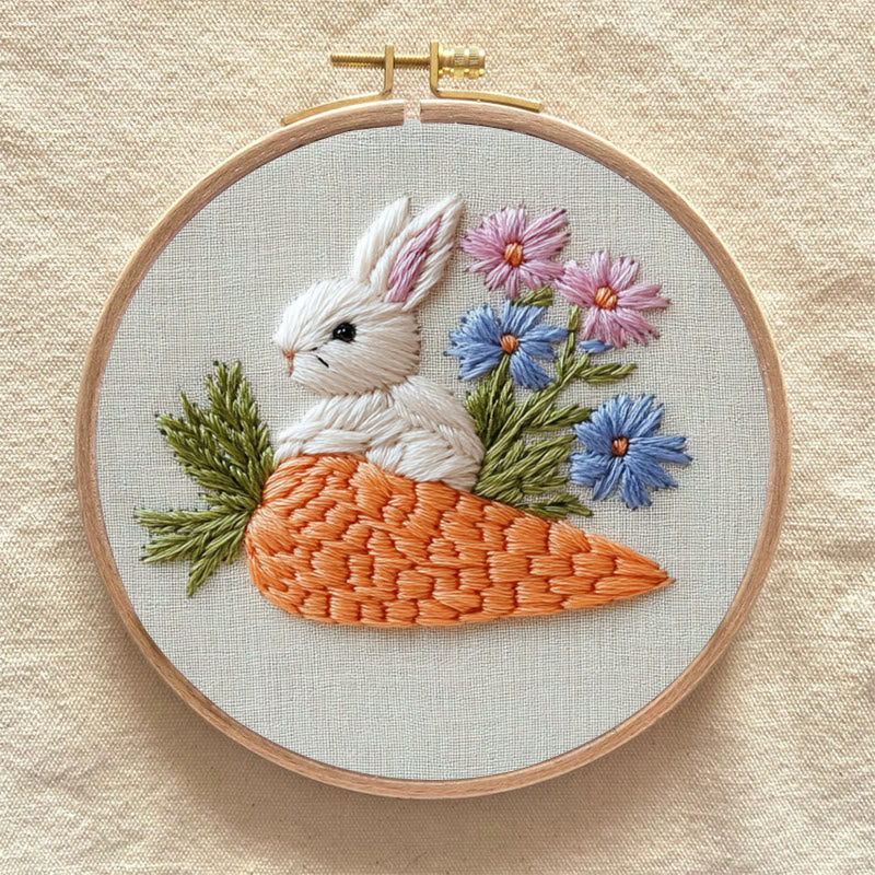 Rubbyoo Embroidery Kit -Carrot Nest | Holiday Needlework Gift  For Craft Lover - image 8