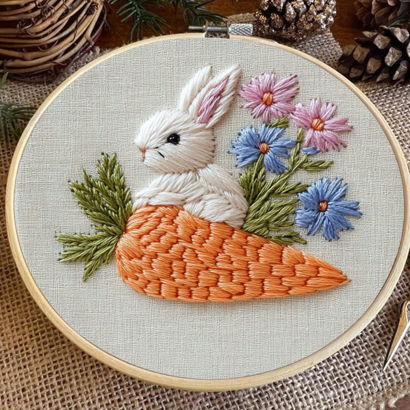 Rubbyoo Embroidery Kit -Carrot Nest | Holiday Needlework Gift  For Craft Lover - image 7