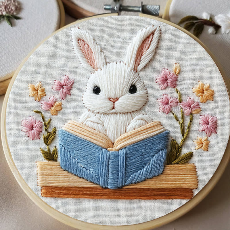 Rubbyoo Embroidery Kit - Bunny's Storytime | Holiday Needlework Gift  For Beginners - image 4