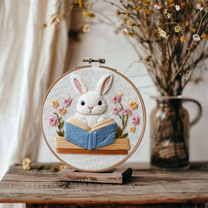 Rubbyoo Embroidery Kit - Bunny's Storytime | Holiday Needlework Gift  For Beginners - image 3