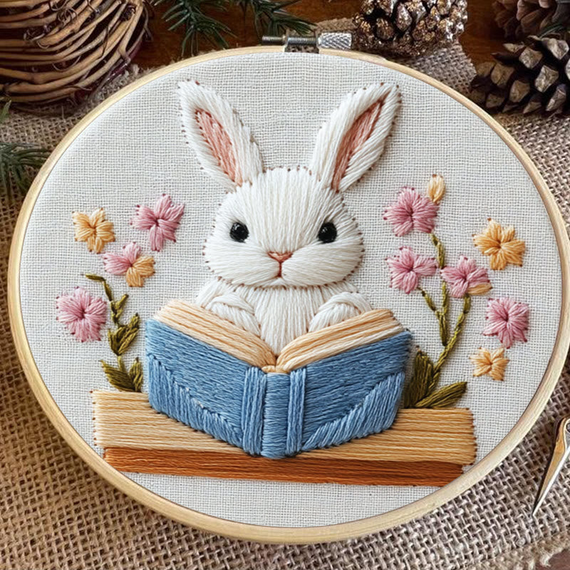 Rubbyoo Embroidery Kit - Bunny's Storytime | Holiday Needlework Gift  For Beginners - image 6