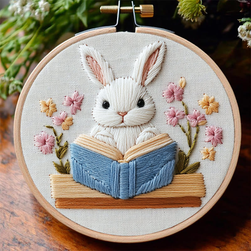 Rubbyoo Embroidery Kit - Bunny's Storytime | Holiday Needlework Gift  For Beginners - image 5
