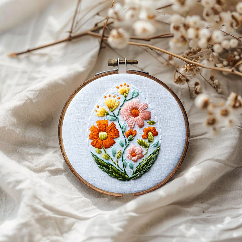 Rubbyoo Embroidery Kit -Floral Egg | Holiday Needlework Gift  For Beginners - image 2