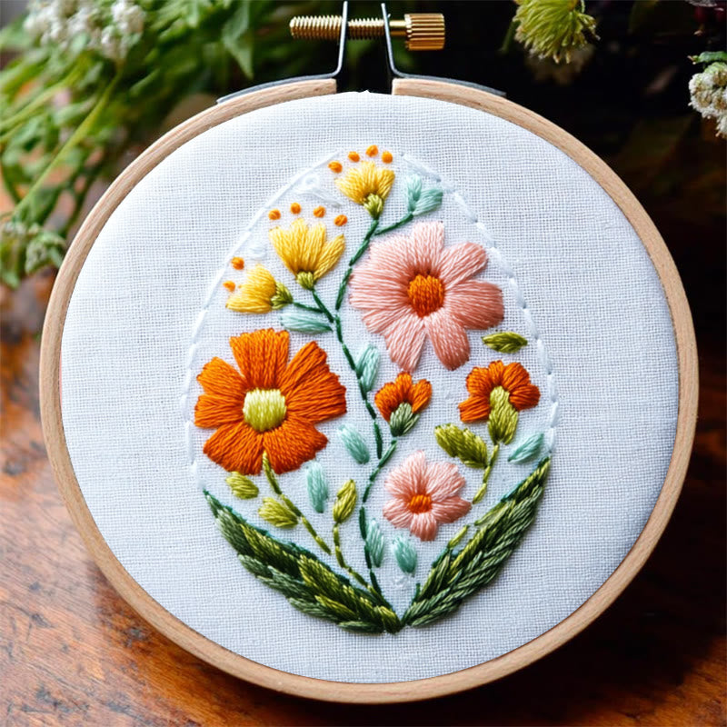 Rubbyoo Embroidery Kit -Floral Egg | Holiday Needlework Gift  For Beginners - image 4