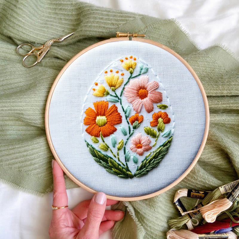 Rubbyoo Embroidery Kit -Floral Egg | Holiday Needlework Gift  For Beginners - image 6