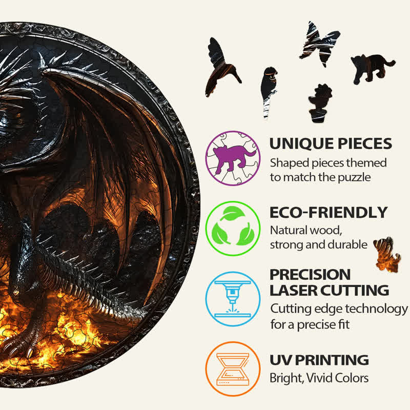 3D Blood of Dragons - Wooden Jigsaw Puzzle - image 4