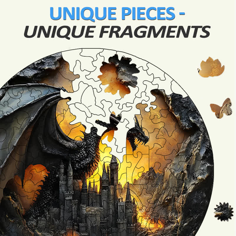 3D Vision Fire Dragon - Wooden Jigsaw Puzzle - image 7