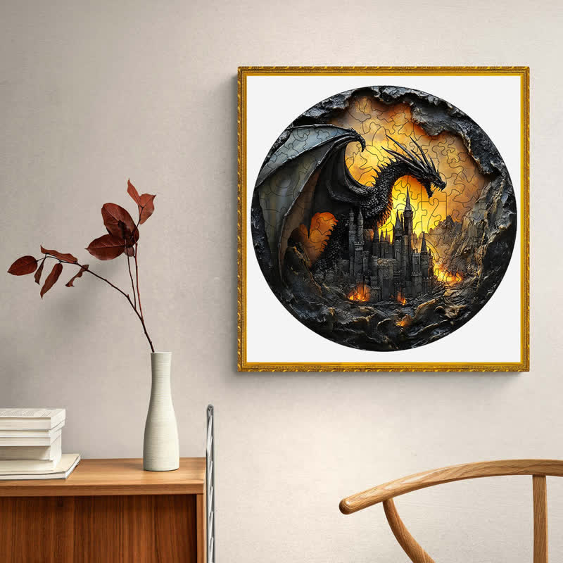 3D Vision Fire Dragon - Wooden Jigsaw Puzzle - image 6