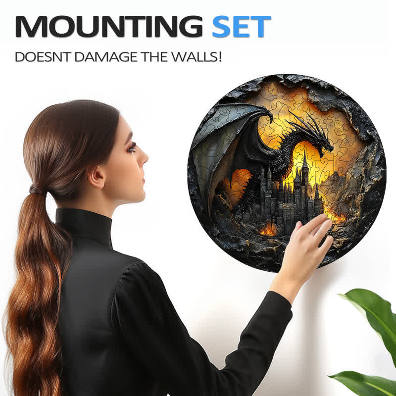 3D Vision Fire Dragon - Wooden Jigsaw Puzzle - image 4