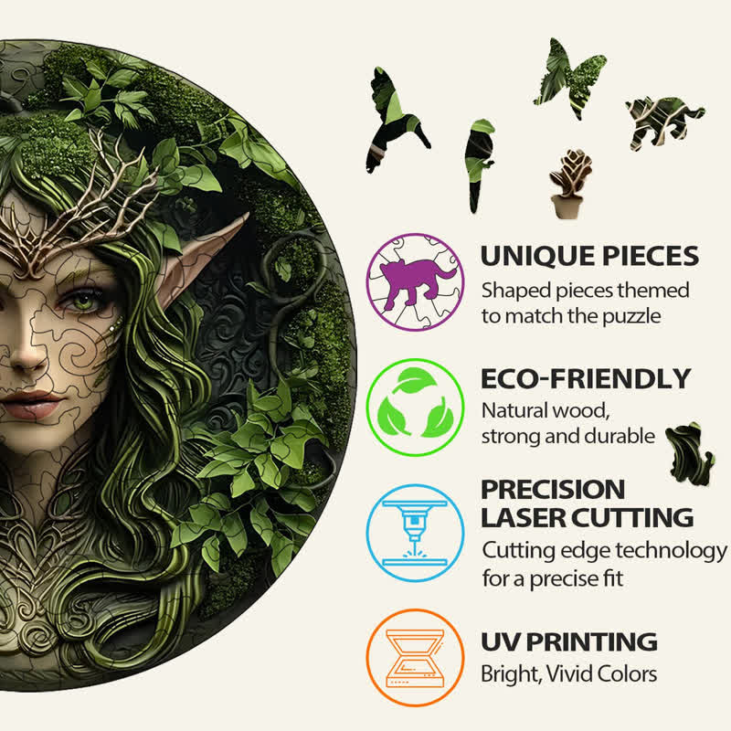 3D Vision Guardian of the Forest - Wooden Jigsaw Puzzle - image 6